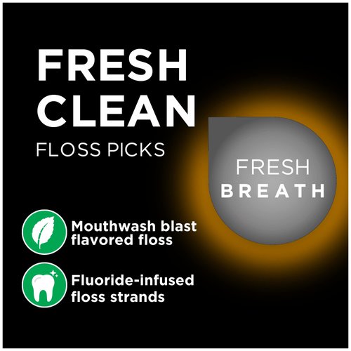 DenTek Fresh Clean Floss Picks, For Extra Tight Teeth, 75 Count, 3 Pack