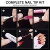 Almond Nail Tips, MORGLES 600pcs Long-Lasting Soft Gel Nail Tips, Medium Full Cover Nail Tips, Pre-Etched Matte Gel x Nail Extensions, 12 Sizes with Glue & Nail Files