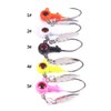 1/16 oz Jig Heads Freshwater Fishing Lures Jig Head with Eye Ball 25PCS Painted Hooks Fishing Jigs for Bass/Crappie (1/16oz Crappie jigs)