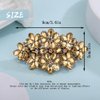 Aimimier Flower Crystal Hair Barrettes Decorative Rhinestone Spring Clips Gem Hair Pins Hairpiece Bridal Hair Accessories for Women (Yellow)