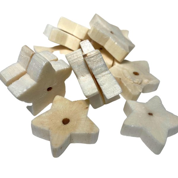 Bonka Bird Toys 3394 Pk12 Sola Star Chip Foot Talon Craft Part Bird Toy Conure Natural Parakeet