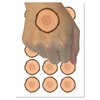 Hand Drawn Tree Rings Doodle Temporary Tattoo Water Resistant Fake Body Art Set Collection - 54 1" Tattoos (1 Sheet)