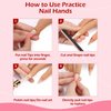 LIONVISON Practice Hand for Acrylic Nails, Realistic Silicone Nail Hand Practice, Flexible Fake Nail Mannequin Training Hand for Nail Practice, Acrylic Nail Art Practice Tool (with Visible Joints)