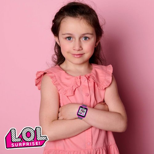 LOL Surprise Kids Smart Watch with Camera, Games, Voice Recorder, Step Counter, 10 Unique Watch Faces, Alarm, Timer, and Calculator - Fun Tech Toy for Kids