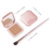 MEICOLY Contour Palette,Shimmer Highly Pigmented Face Powder,Silky Smooth Long-Lasting Delicate Contour Powder Face Contouring Makeup Kit with Brush and Mirror,02 Nude Brown
