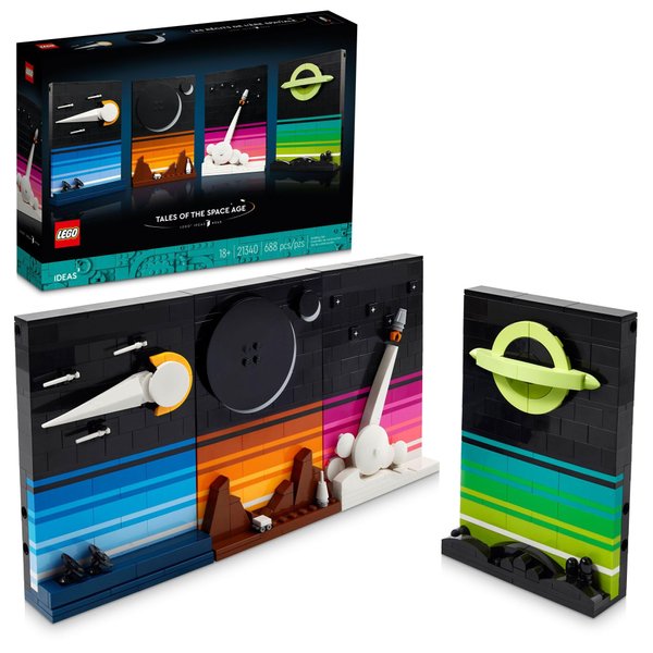 LEGO Ideas Tales of The Space Age 3D Puzzles - Building Sets of Comets, Black Hole, & More for Adults 18+ - Space Themed DIY Crafts Kit for Display - Astronomy Gifts Idea - 21340