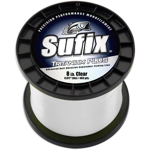Sufix Tritanium Plus 1/4-Pound Spool Size Fishing Line (Clear, 12-Pound)
