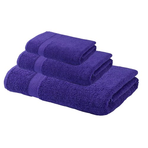 American Fluffy Towel 3-Piece Towel Set Turkish Cotton, Contains 1 Bath Towel, 1 Hand Towel, 1 Wash Clothes -Highly Absorbent Towels for Bathroom, Hotel, Gym & Spa (3-Piece, Purple)