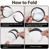 V-chen 5PCS Foldable Flying Disc Fans Set with Bags, 9.8 Inch Black Egde Fabric Beach Flying Disc for Wedding Gift Party Favors Outdoor Activity