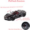 iLooboo Toy Cars Model Ferrari Roadster 1/24 Black LaFerrari Die-cast Vehicles with Sound and Light