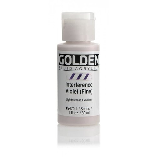 Golden Fluid Acrylic Paint 1 Ounce-Interference Violet Fine