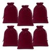 Lucky Monet 25/50/100PCS Velvet Drawstring Bags Jewelry Pouches for Christmas Birthday Party Wedding Favors Gift Candy Headphones Art and DIY Craft (25Pcs, Wine Red, 5” x 7”)
