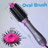 Hair Blow Dryer Brush 4-in-1, Blowout Brush，Negative Ion Detachable Hair Dryer with Diffuser，Hot Air Brush, with Straightener Brush for Women，Hair Salon at Home