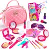 Toddler Purse for Little Girls, Pretend Play Makeup Kits for Girl Toys Age 4-5 3-5 4-6, Kids Purse with Accessories, Pink Princess Toys for 3 4 5 6 Year Old Girl Birthday Gifts