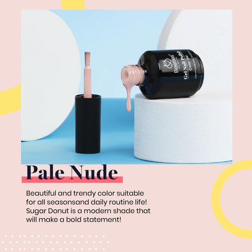 Beetles 15ml Natural Gel Polish Pale Nude Color Nail Gel Pink Nail Gel Neutral Soak Off Uv LED Nail Lamp Gel Polish All Season Gel Polish Nail Art Design Manicure Salon DIY Salon Gel