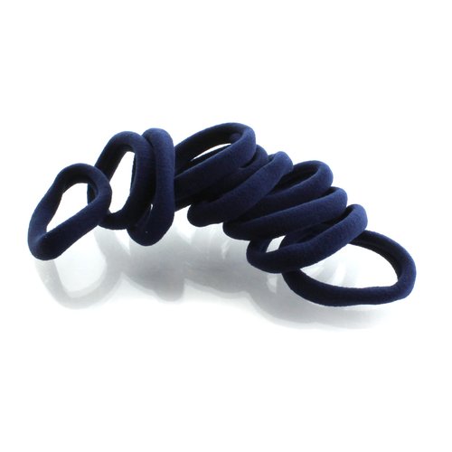 My Lello Girls Small Premium Ponytail Holder Seamless Hair Bands Navy 100pcs