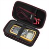 RLSOCO Carrying case for Fluke 117/115/116/114/113/177/178/179/233 Digital Multimeter and Fits for Fluke 101/106/107/ F15B+F17B+F18B+ and more (with DIY Foam) (Red Zip）