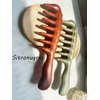 Sitronugras Handmade Wide Tooth Wooden Comb, Head Scalp Massage Comb, Sandalwood Hair Comb Hair Pick, Anti-Static Natural Hair Detangler Wood Comb For Men and Women with free pouch