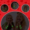 Partywind 204 Styles Luminous Valentine's Day Tattoos for Kids, Individually Wrapped Cut Tattoo Stickers for Valentines Party Supplies Favors, Classroom Prize Games, Heart Decorations