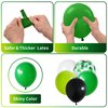 Green Black and White Balloons, 60 PCS Green and Black Balloons Set with Green Black White Confetti Balloons, Lime Green Balloons 12 Inch for Video Game Football Theme Party Kids Birthday Decorations