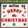 Christmas Decorations Garage Door Magnets, 25pcs Magnetic Merry Christmas Door Decorations, Reflective Christmas Car Magnets Decals, Xmas Garage Magnetic Stickers for Refrigerator Mailbox Dishwasher