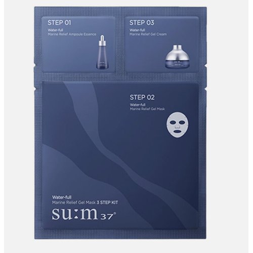 Generic Su;m37 Korea Skin Care New Keep The Skin Moisture Waterfull Marine Relief Gel Mask 3 Steps 10pcs