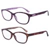 EYEGUARD High Magnification Power 2 Pairs Spring Hinge Reading Glasses Ultra Clear Women Readers(+4.50+5.00 +5.50+6.00)