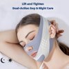 V-Face Mask - Double Chin & Jawline Sculptor, Skin-Soothing Face Lifting Tape - Silky Fabric, Pain-Free, Washable & Reusable (Green)