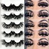 Lashes Eyelashes Long False Faux Mink Look Like Lash Extensions D Curl Wholesale Dramatic 3D 25mm-30mm Wispy Fluffy Strips Fake Eyelash Bulk Amazing For Women (5 Pairs 30mm set1)