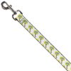 Dog Leash Fist Pump White Yellow 4 Feet Long 0.5 Inch Wide