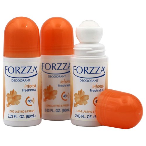 Forzza Roll-on Deodorant Intense Freshness, 3-pack Of 2.03 Oz each, 3 Roll-On Bottles