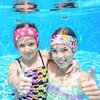 Zhanmai 4 Pieces Kids Swimming Headband Adjustable Swimmer's Headband Waterproof Water Headband Ears Band Kids Swimming Ear Covers for Ear Protection (Unicorn Style,22 Inch)