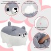 AFAN 11.8” Kawaii Shiba Inu Dog Plush Pillow Corgi Stuffed Animal Toy Doll Gifts for Valentine, Plush Toy Gifts for Boys Girls (Gray)