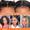 Bob Wig Human Hair Glueless Wigs Pre Plucked Pre Cut Bleached Invisible Knots 180% Density Short Straight Wigs for Black Women Bob Wigs Glueless Lace Front Wigs Human Hair with Elastic Band 10 Inch