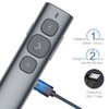 【Soft and Big Button】 Norwii N95 Rechargeable Presentation Clicker for Powerpoint Presentations, 2.4GHz Laser Pointer Presentation Remote Wireless Presenter Slide Clicker for Computer Laptop Mac