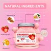 Nielies Strawberry Body Scrubs 18 Oz- Exfoliating Body Scrub with Dead Sea Salt, Argan Oil and Vitamic C-Sugar Scrub for Body, Body Scrub Sugar, Face-Body Scrubs for Women, (Strawberry)