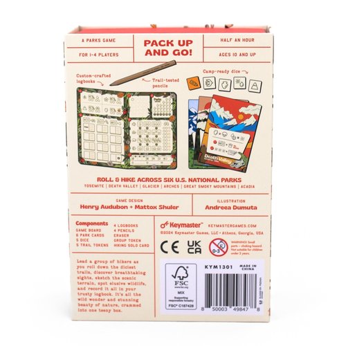 Keymaster Games Parks Roll & Hike | Strategic Dice Game | Explore The Wild Wonder of The US National Parks on Game Night | Packable Travel Game for Kids, Adults, and Families | 1-4 Players | Ages 10+