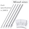 100 Pieces Body Piercing Hollow Needles with Stainless Steel Forceps Mixed Sizes 12G 14G 16G 18G 20G Ear Piercing Needles for Belly Ear Tongue Piercing Tools