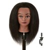 FUTAI Real 100% Human Hair Mannequin Head with Table Clamp Stand for Hairdresser Practice Braiding Styling Manikin Cosmetology Makeup Manican Doll Training Head Coloring Curling Cutting Updos Display