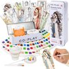 COIPLAY 648 Color Blocks Watercolor Paint Set, 52-Bookmarks, 3 Brushes, Silicone Cup, Dynasty Girls Coloring Books, for All Ages, Travel-Friendly, Easy to Use,No mess, All In One Art Supplies