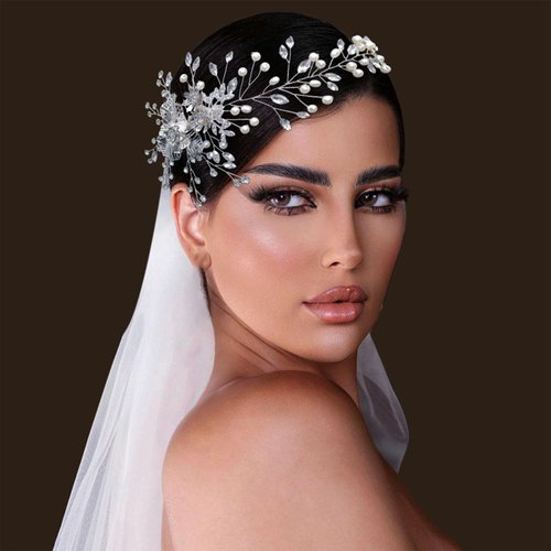 WONRLUA Wedding Hair Pieces for Brides, Rhinestone Bridal Hair Comb, Elegant Wedding Hair Accessories for Bridesmaid