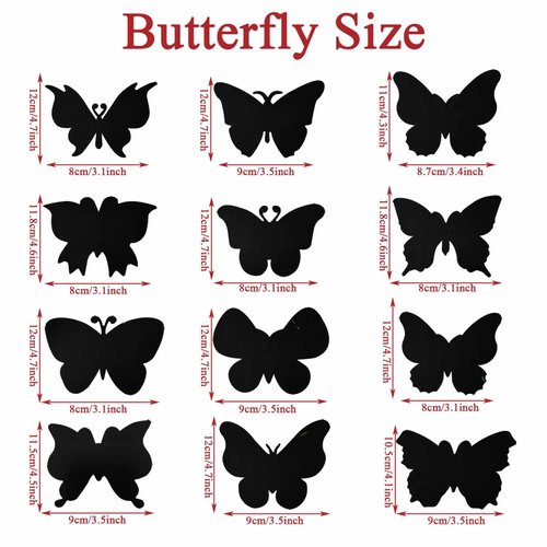 Kukiwhy 24 PCS Rainbow Spring Butterfly Crafts Scratch Cards,Party Favors DIY Birthday Gift Supplies for Kids, 12 Styles