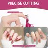 Hasakhi Acrylic Nail Clipper with 10Pcs Magnets Nail Cutters for Nail Tips False Nail Clippers Nail Art Tool Stainless Steel Nail Clipper for Home Salon Nail Art (Rose)