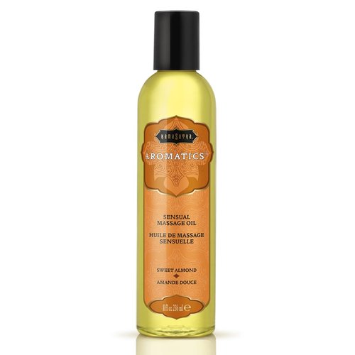 KAMA SUTRA Aromatics Massage Oil Sweet Almond – 8oz - Rich Blend of Oils - Sore Joint & Muscle Massage Oil for Body - Natural Therapy Oil - Warming, Sensual Massage for Couples, Women, and Men