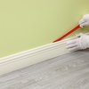 Hardened Peel and Stick Baseboard Trim, Flexible Strip and Caulk for Floor, Chair Rail, Wall Base (9.8 ft x 3.9 inch)