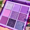 MAEPEOR Jam Purple Eyeshadow Palette 9 Colors Stunning Matte Glitter Eyeshadow Palette Longlasting Waterproof Shimmer Eye Shadow for Girls and Women (Set 3, Jam Purple)