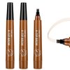 3PCS light Brown Eyebrow Pencil, 4 Point Microblading Eyebrow Pen for Hair-Like Effect, Long Lasting Waterproof & Smudge-proof, Easily Creates Natural eyebrow makeup
