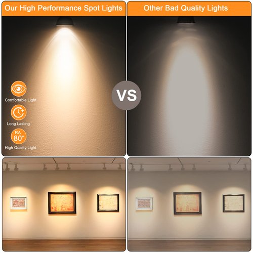 Mlambert 12 Pack MR16 LED Bulbs 50W Halogen Equivalent,3000K Soft White,5W GU5.3 MR16 12V Spotlight Bulb,Non-Dimmable,45° Beam Angle for Landscape, Recessed