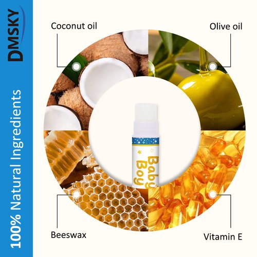 DMSKY 60 Pcs Baby Shower Favors, Lip Balms Bulk Gift for Guests, Boys Girls Games Neutral Gender Reveal Favors, Baby Shower Birthday Party Supplies Basket Gift Stuffers