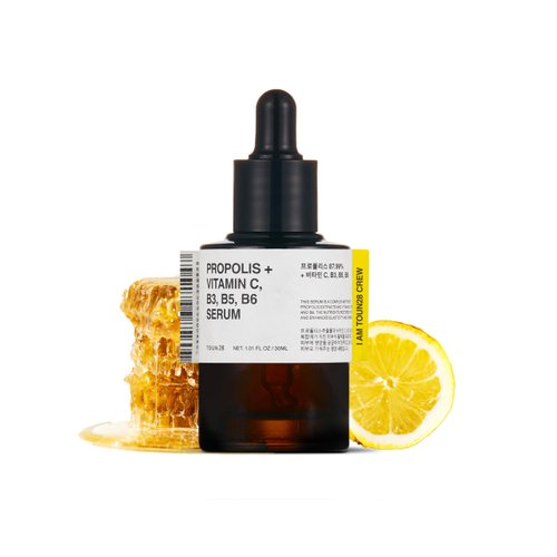 TOUN28 Propolis Vitamin C B3 B5 B6 Serum 1.01 fl.oz / 30ml | Nutrient Face Serum for Dry and Tired Skin | With Propolis Extract and Pure Vitamin C | Allergen-free and Cruelty-free